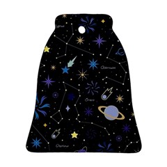 Starry Night  Space Constellations  Stars  Galaxy  Universe Graphic  Illustration Ornament (bell) by Grandong