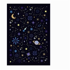 Starry Night  Space Constellations  Stars  Galaxy  Universe Graphic  Illustration Large Garden Flag (two Sides) by Grandong