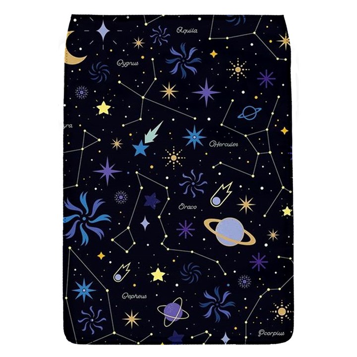 Starry Night  Space Constellations  Stars  Galaxy  Universe Graphic  Illustration Removable Flap Cover (S)