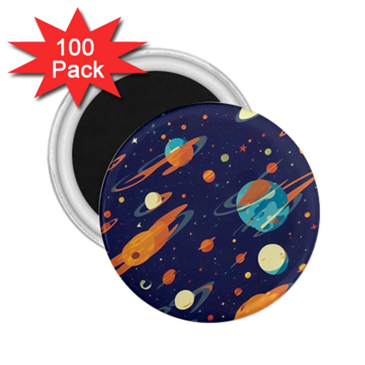 Space Galaxy Planet Universe Stars Night Fantasy 2.25  Magnets (100 pack) 