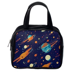 Space Galaxy Planet Universe Stars Night Fantasy Classic Handbag (one Side) by Grandong