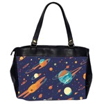 Space Galaxy Planet Universe Stars Night Fantasy Oversize Office Handbag (2 Sides) Back