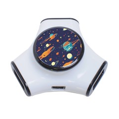 Space Galaxy Planet Universe Stars Night Fantasy 3-port Usb Hub by Grandong