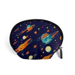 Space Galaxy Planet Universe Stars Night Fantasy Accessory Pouch (small) by Grandong