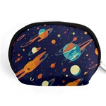 Space Galaxy Planet Universe Stars Night Fantasy Accessory Pouch (Medium) Front