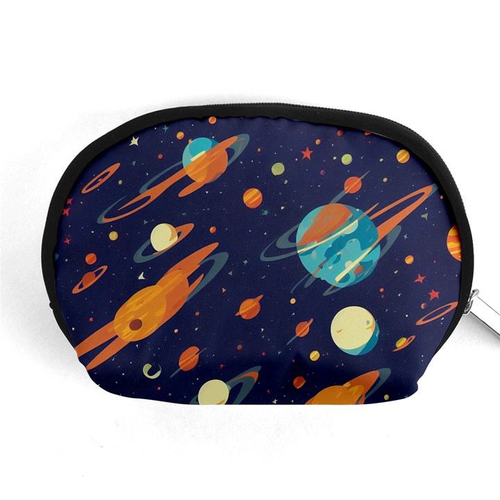 Space Galaxy Planet Universe Stars Night Fantasy Accessory Pouch (Medium)