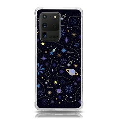 Starry Night  Space Constellations  Stars  Galaxy  Universe Graphic  Illustration Samsung Galaxy S20 Ultra 6 9 Inch Tpu Uv Case by Grandong