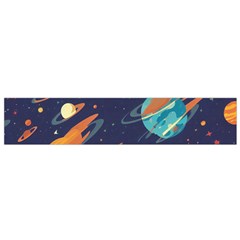 Space Galaxy Planet Universe Stars Night Fantasy Small Premium Plush Fleece Scarf by Grandong