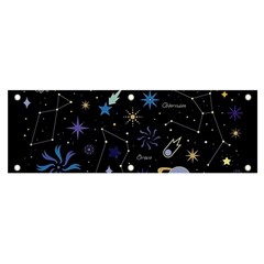 Starry Night  Space Constellations  Stars  Galaxy  Universe Graphic  Illustration Banner And Sign 6  X 2  by Grandong