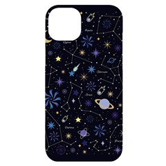 Starry Night  Space Constellations  Stars  Galaxy  Universe Graphic  Illustration Iphone 14 Plus Black Uv Print Case by Grandong