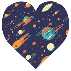 Space Galaxy Planet Universe Stars Night Fantasy Wooden Puzzle Heart