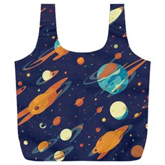 Space Galaxy Planet Universe Stars Night Fantasy Full Print Recycle Bag (xxl) by Grandong