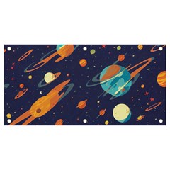 Space Galaxy Planet Universe Stars Night Fantasy Banner And Sign 4  X 2  by Grandong