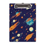 Space Galaxy Planet Universe Stars Night Fantasy A5 Acrylic Clipboard Front