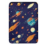 Space Galaxy Planet Universe Stars Night Fantasy Rectangular Glass Fridge Magnet (4 pack) Front