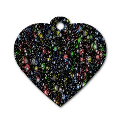 Illustration Universe Star Planet Dog Tag Heart (one Side) by Grandong