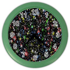 Illustration Universe Star Planet Color Wall Clock by Grandong