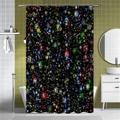 Illustration Universe Star Planet Shower Curtain 48  X 72  (small)  by Grandong