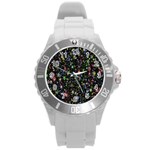 Illustration Universe Star Planet Round Plastic Sport Watch (L) Front