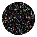 Illustration Universe Star Planet Round Glass Fridge Magnet (4 pack) Front