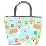 Welsh Corgi Boba Tea Bubble Cute Kawaii Dog Breed Bucket Bag Front