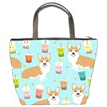 Welsh Corgi Boba Tea Bubble Cute Kawaii Dog Breed Bucket Bag Back