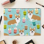 Welsh Corgi Boba Tea Bubble Cute Kawaii Dog Breed Cosmetic Bag (XL) Back