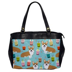 Welsh Corgi Boba Tea Bubble Cute Kawaii Dog Breed Oversize Office Handbag by Grandong