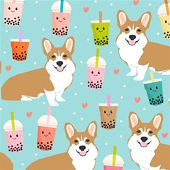 Welsh Corgi Boba Tea Bubble Cute Kawaii Dog Breed Play Mat (rectangle) by Grandong