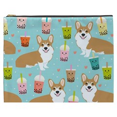 Welsh Corgi Boba Tea Bubble Cute Kawaii Dog Breed Cosmetic Bag (xxxl) by Grandong