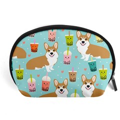 Welsh Corgi Boba Tea Bubble Cute Kawaii Dog Breed Accessory Pouch (large) by Grandong