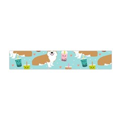 Welsh Corgi Boba Tea Bubble Cute Kawaii Dog Breed Premium Plush Fleece Scarf (mini) by Grandong