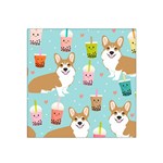 Welsh Corgi Boba Tea Bubble Cute Kawaii Dog Breed Satin Bandana Scarf 22  x 22  Front