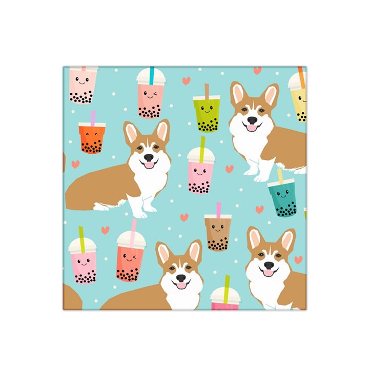 Welsh Corgi Boba Tea Bubble Cute Kawaii Dog Breed Satin Bandana Scarf 22  x 22 