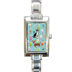 Chihuahua Bubble Kawaii Boba Tea Cute Dog Rectangle Italian Charm Watch