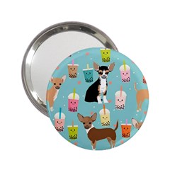 Chihuahua Bubble Kawaii Boba Tea Cute Dog 2 25  Handbag Mirrors by Grandong