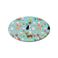 Chihuahua Bubble Kawaii Boba Tea Cute Dog Sticker Oval (10 Pack) by Grandong