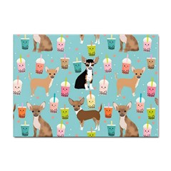 Chihuahua Bubble Kawaii Boba Tea Cute Dog Sticker A4 (100 Pack) by Grandong