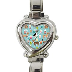 Chihuahua Bubble Kawaii Boba Tea Cute Dog Heart Italian Charm Watch by Grandong