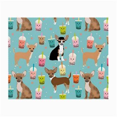 Chihuahua Bubble Kawaii Boba Tea Cute Dog Small Glasses Cloth (2 Sides) by Grandong