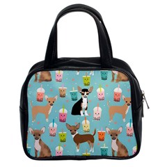 Chihuahua Bubble Kawaii Boba Tea Cute Dog Classic Handbag (two Sides) by Grandong