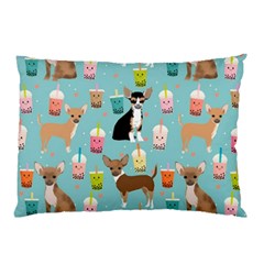 Chihuahua Bubble Kawaii Boba Tea Cute Dog Pillow Case by Grandong