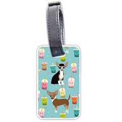 Chihuahua Bubble Kawaii Boba Tea Cute Dog Luggage Tag (one Side) by Grandong