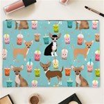 Chihuahua Bubble Kawaii Boba Tea Cute Dog Cosmetic Bag (XXL) Front