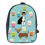 Chihuahua Bubble Kawaii Boba Tea Cute Dog School Bag (XL) Front