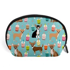 Chihuahua Bubble Kawaii Boba Tea Cute Dog Accessory Pouch (large) by Grandong