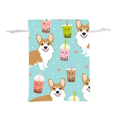 Welsh Corgi Boba Tea Bubble Cute Kawaii Dog Breed Lightweight Drawstring Pouch (l) by Grandong