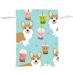 Welsh Corgi Boba Tea Bubble Cute Kawaii Dog Breed Lightweight Drawstring Pouch (xl) by Grandong