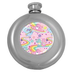 Bears Kawaii Pattern Round Hip Flask (5 Oz) by Grandong