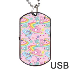 Bears Kawaii Pattern Dog Tag Usb Flash (one Side) by Grandong